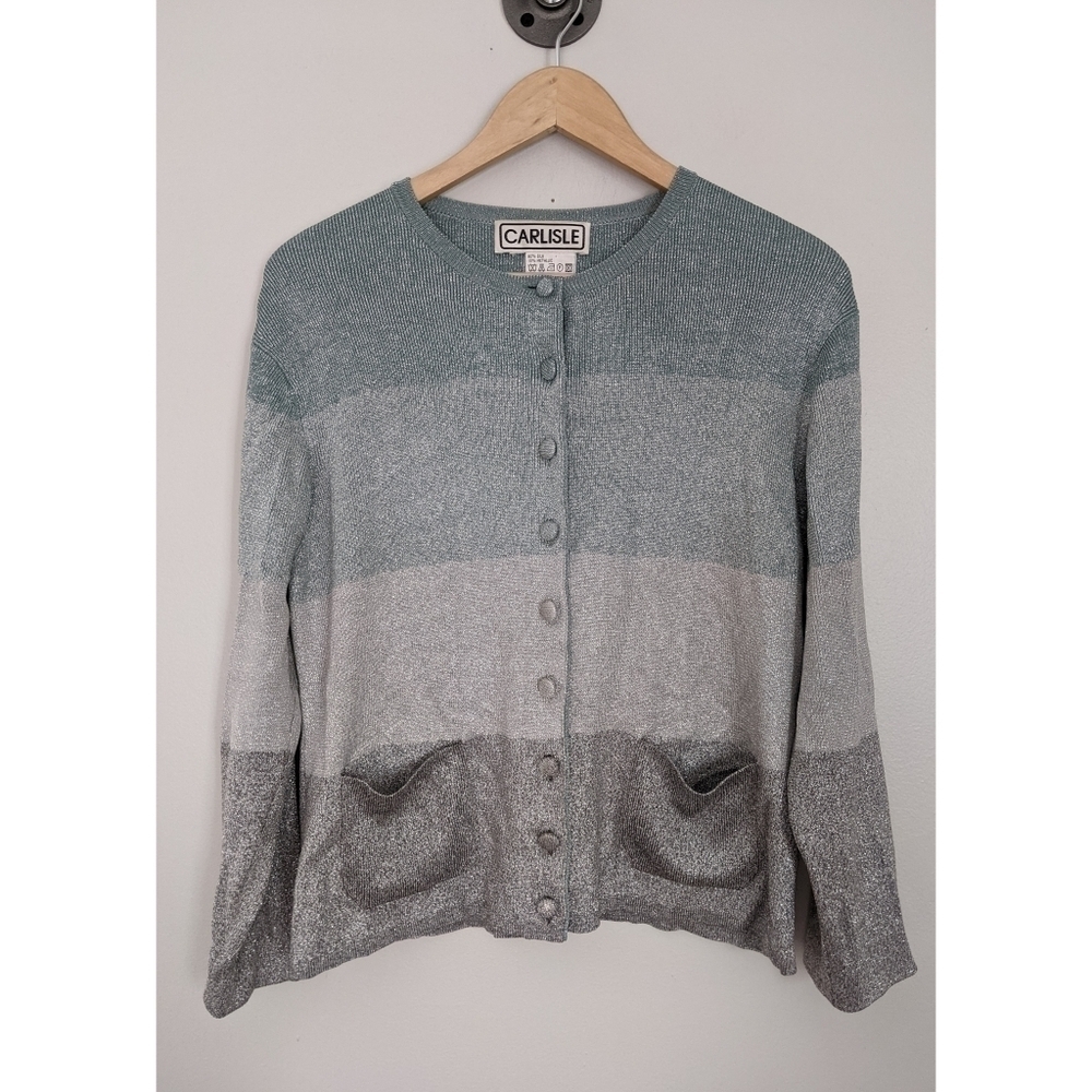 Vintage Carlisle Ombre Silk Metallic Cardigan